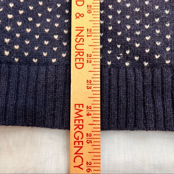 Eddie Bauer Cardigan Sweater Womens S Full Zip Wool Blend Blue Nordic Heart Knit - Picture 10 of 12
